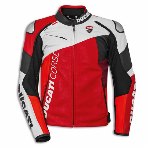 NEW DUCATI MEN MOTORBIKE RACING JACKET