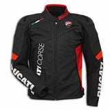 NEUE DUCATI SCHWARZE MOTORRAD-RENNJACKE AUS LEDER 