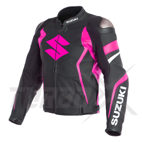 Suzuki Customized women leather motorbike Motorcycle CE Armored racing jacket