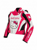 Hello Kitty Women Motorcycle CE Armored Racing Leather Jacket