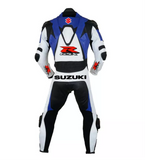 NEW SUZUKI GXSR 1 & 2PIECE MOTORBIKE RACING LEATHER SUIT