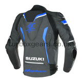 Suzuki Hayabusa Men Motorbike Motorcycle Leather Racing Jacket CE Armored Jacket