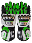 KAWASAAKI NINJA MEN MOTORBIKE RACING LEATHER GLOVES Turbo X Gears