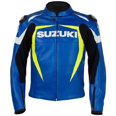 SUZUKI MEN MOTORBIKE RACING LEATHER JACKET