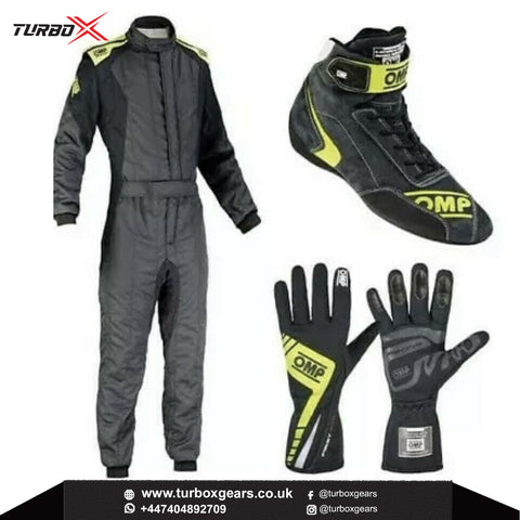 Fluro Color Kart Racing suit With Free Gloves & Blaclava