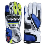 NEW SUZUKI GSX  MEN MOTORBIKE RACING LEATHER GLOVES