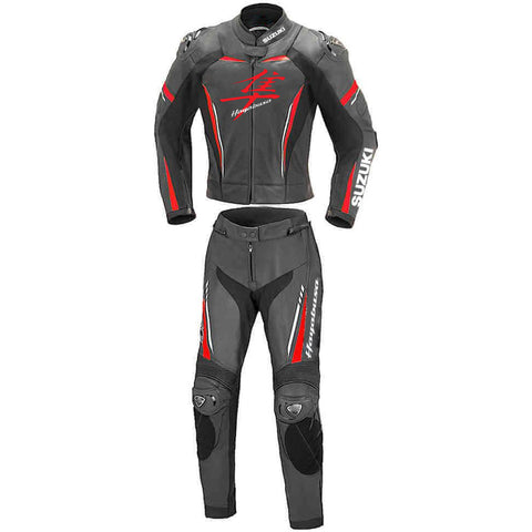 SUZUKI HAYABUSA MEN MOTORBIKE MOTORCYCLE RACING LEATHER SUIT