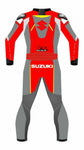 New SUZUKI GSXR Red Men Motorbike Leather racing Suit Motorcycle riding Suit