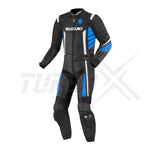 SUZUKI MOTORCYCLE RACING LEATHER SUIT CE ARMORED