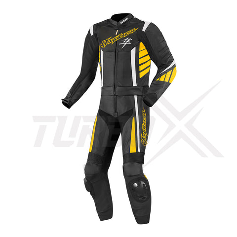 SUZUKI HAYABUSA MOTORCYCLE RACING LEATHER SUIT CE ARMORED