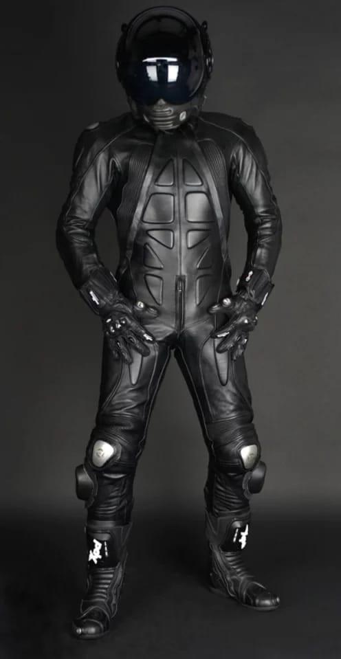 Six Pack Gay Style Batman Motorbike Racing Leather Suit