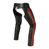 Leather Stylish Fashion Braided Motorcycle Leather Chaps for Men