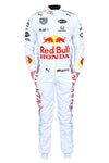 Red Bull White Go Kart Racing suit With Free Gloves & Blaclava