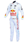 Red Bull White Go Kart Racing suit With Free Gloves & Blaclava