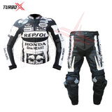 HONDA REPSOL LEATHER RACING SUIT FOR MEN