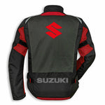 Suzuki Rote wasserdichte Textil-Motorradjacke mit CE-Panzerung, Bikerjacke