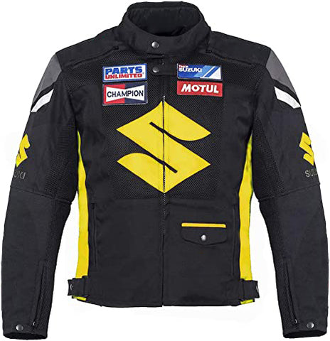 Suzuki Gelbe Motorradjacke aus Textil/Cordura 