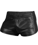 MEN'S 100% GENUINE LEATHER SHORTS with DOUBLE ZIPPER