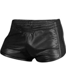 MEN'S 100% GENUINE LEATHER SHORTS with DOUBLE ZIPPER