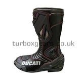 Ducati New Design 2023 Black / Red Motorcycle leather racing shoes Riding Boots