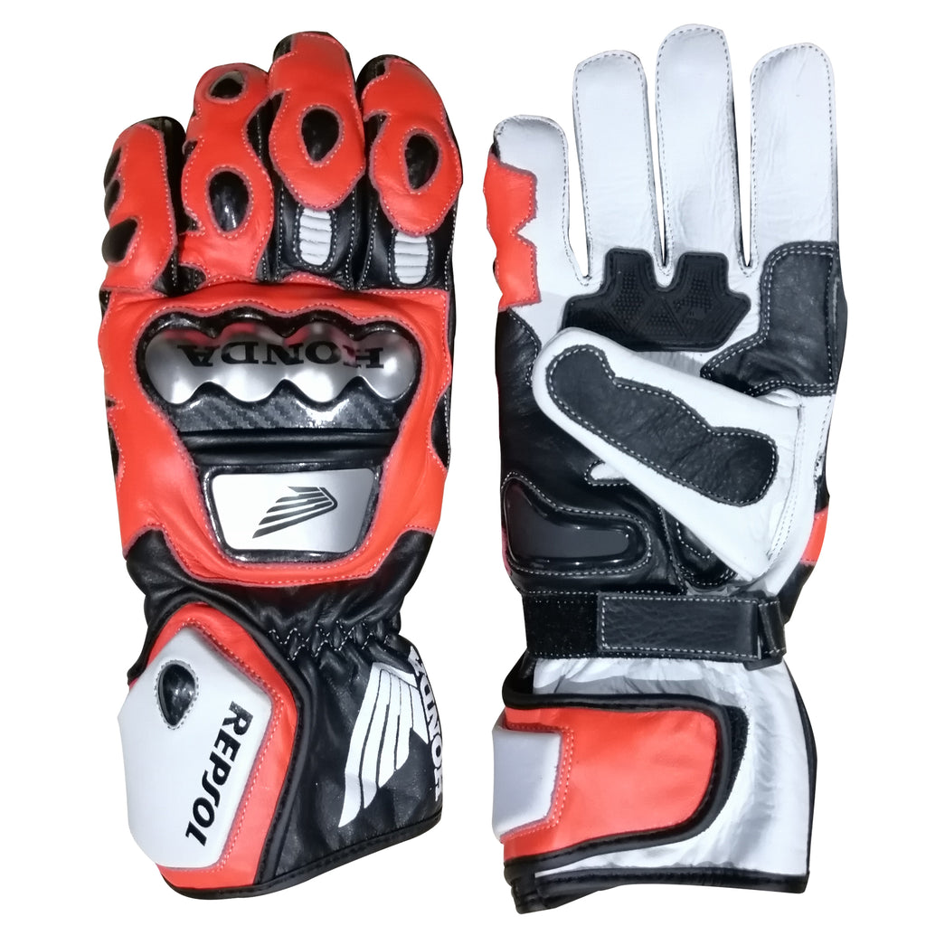 Honda Repsol Herren Motorrad Rennlederhandschuhe – Turbo X Gears
