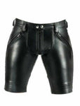 HERREN-SHORTS IM CHAPS-STIL, 100 % ECHTLEDER