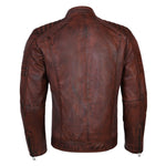 Maroon Real Cowhide Leather Jacket