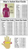 textile jacket size chart