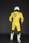 NEW SIX PACK BATMAN STYLE 1 & 2 PIECE MOTORBIKE RACING SUIT IN 8 COLORS